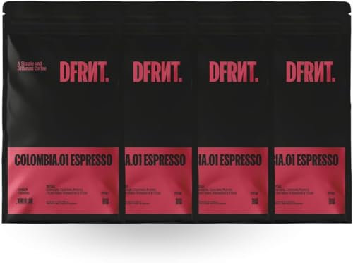 DFRNT. Colombia Espresso 1Kg – Café de Especialidad en Grano (88 Puntos SCA) – Specialty Coffee Beans 100% Arábica – Notas Chocolate y Caramelo – Ideal para Espresso – Tueste Reciente en España