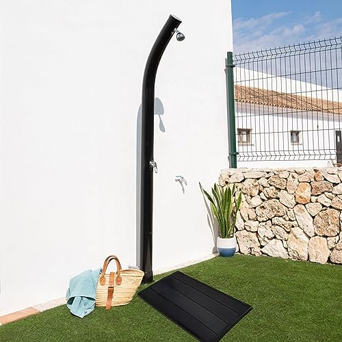 Solar-Außendusche, beheizte Gartendusche mit Doppelduschköpfen für einfache Installation, ideal für den privaten und gewerblichen Poolgebrauch