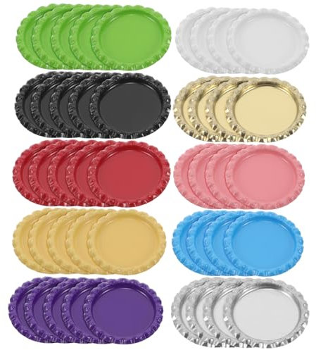 MOTHNUR 1ensemble Set De Bouchons De Bouteille Aplatis Décoratifs Pour Bricolage De Caps à Plat Pour Pendentifs Bijoux Et Accessoires