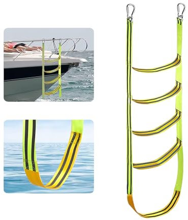 Rope Ladder - Fire Escape Ladder,5 Steps Multi-Functional Portable Stairs for Roof Dock Indoor Treehouse Kayak Window Camping Outdoor Backyard