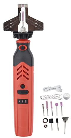 Bonbela DC3.6V Cordless Sägespitzer Kit Handheld -Kettensägenschärfen Kit Red Chain Sägewerkzeug -Werkzeug Set