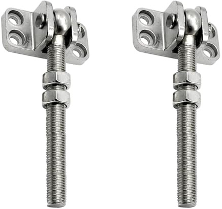 Lot de 2 Charniere Porte Lourde, Charniere Portail Réglables en Acier Inoxydable, Capacité de Charge 200 kg, M16 Charnières de Portes, Charnière pour porte de Jardin, de Cour, de Clôture