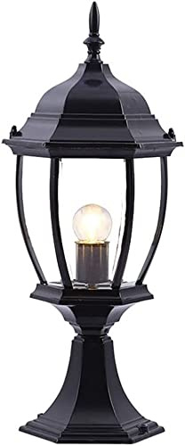 WQHPLMD Externer Postleuchten mit Aluminium-Lampe und gefrorenem Glassatz Orange - Kompatibler Lichtschacht IP54, Kabelgebundene Montage, LED/Einzellicht
