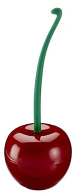 Gacqpli Scopino per WC ciliegia con supporto | Porta scopino per WC ciliegia con lunga | Spazzolino da bagno antiscivolo strumento di pulizia approfondito per appartamenti alberghi