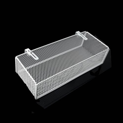 Wickeltisch Organizer zum Anhängen Bett Organizer zum Einhängen aus Metall | Multifunktionaler Aufbewahrungskorb für Etagenbetten Wickeltisch Zubehör mit 2 Abnehmbarer Haken für Nachttisch (Weiß)