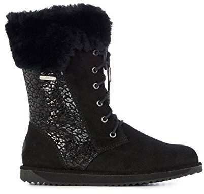 EMU Australia Women's Shoreline Sheepskin Boot, Waterproof, Black, Size 37
