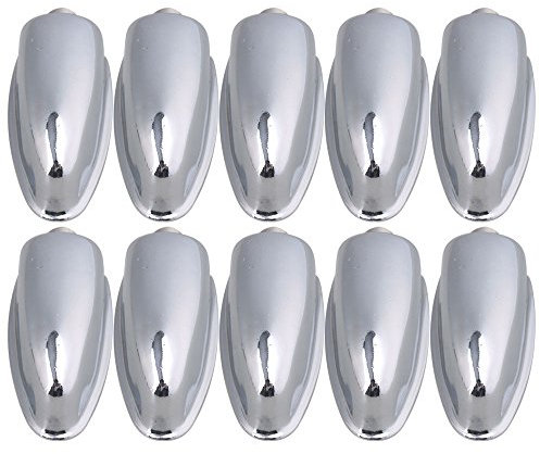 BQLZR Silber Metall Single End Tom Drum Lugs ohne Befestigungsschrauben 1,5 cm Lochdurchmesser für Snare Drum Packung mit 10 Stück