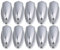 BQLZR Silber Metall Single End Tom Drum Lugs ohne Befestigungsschrauben 1,5 cm Lochdurchmesser für Snare Drum Packung mit 10 Stück