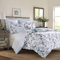 Laura Ashley Luxuriöses Premium-Bettwäsche-Set, ultraweich, leichte und Bequeme Bettwäsche, stilvolles Design für Heimdekoration, Baumwolle, Cottage Blue, King Size