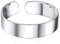 ChicSilver Gebürstet Bandring für Damen Herren 5mm Breit verstellbare Ring aus 925 SterlingSilber mit Schmuckbeutel für Frauen Mädchen