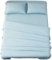 Sonoro Kate Bettwäsche-Set, superweiche Mikrofaser, Fadenzahl 1800, luxuriöse ägyptische Bettwäsche, 40,6 cm Tiefe Tasche, Falten und hypoallergen, 4-teilig (Spa Blue, Queen)