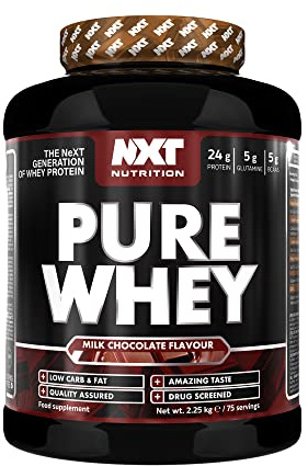 NXT Nutrition Pure Whey 2.25kg | Whey Protein | Muscle Growth and Recovery | 75 Servings | All Flavours | (Chocolate)