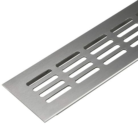 Gedotec griglia di ventilazione quadrata in alluminio | 1 pezzo griglia per l'aria di scarico in acciaio inox 300 x 60 mm | griglia per porta in alluminio per interni ed esterni | griglia di ventila