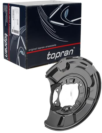 Topran Chapa de disco de freno, chapa de anclaje, eje trasero izquierdo para