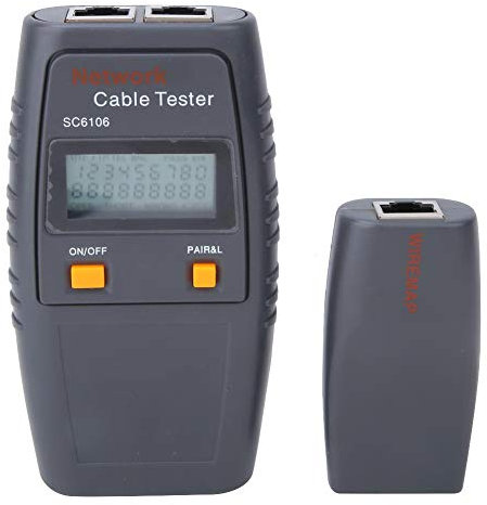Netzwerk Kabeltester für RJ45 RJ11 Kabel Leitungssucher SC6106 LAN Netzwerktester Drahtkabeltester Elektrische Leitungssucherprüfung mit LCD Display