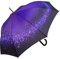 happy rain Damen Regenschirm Schwarz Lila Funky Glitter