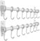 Dseap Pot Rack - Pots and Pans Hanging Rack Rail with 8 Hooks, Pot Hangers for Kitchen, Wall Mounted, White, Pack of 2