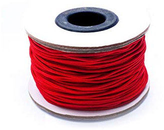 Creative-Beads Cordon en caoutchouc - Épaisseur : env. 1,5 mm - Rouleau de 45 m - Blanc - Pour bricoler et coudre soi-même