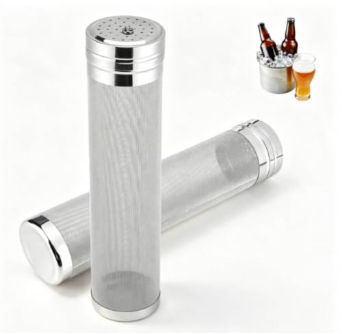 Beer Dry Hopper Filter Stainless Steel 300 Micron Mesh Beer Keg Dry Hopper Filter Screen Strainer 2.75×11.81inch Beerbrewing Hop Strainer Micron Mesh Juice Wine Makingfilter