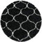 HomebyHome Runder Teppich Wohnzimmer Anthrazit 200 cm Rund - Shaggy Hochflor Teppich Schlafzimmer Küche Skandinavisches Design - Langflor Teppich Flauschig Weicher Teppich Rund