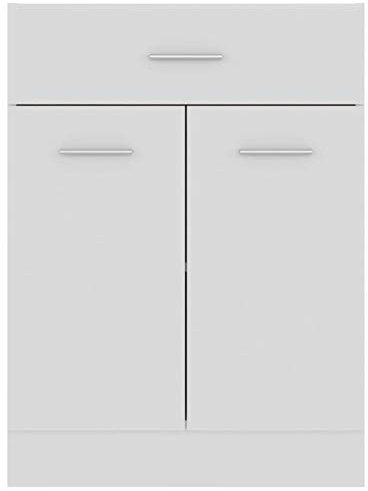 Festnight Armario Bajo de Cocina | Armario de Cocina | Mueble de Cocina | Aparador Armario | Armario de Salon Blanco 60x46x81,5 cm