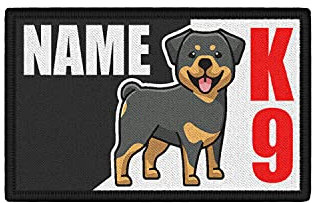 Copytec Patch 7,5x4,5 K9 Labrador Rottweiler Mix Name Diensthund Hunde #37799