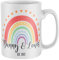 Purple Print House Custom Name And Date Rainbow Mug, Personalised Valentines Coffee Cup, Gay For Boyfriend Fiance or Husband, Unique Funny Valentines Day Present, One Size, White