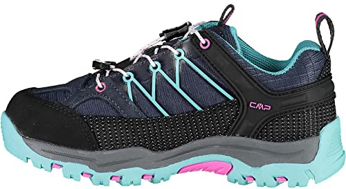 CMP Kids Rigel Low Trekking Shoe Kids Wp, Walking Shoe, B.Blue-Acqua,