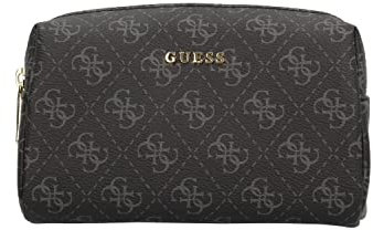 Guess Damen Organizer Tasche Top Zip, Coal Logo