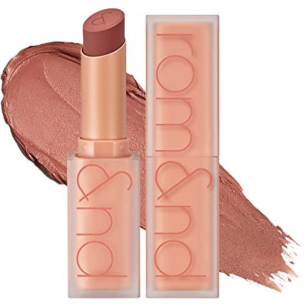 rom&nd ZERO MATTE LIPSTICK, 21 SMOKED BEIGE, Soft & Blurry, Trendige Lippen, K-Beauty, Nude Lips, Keine faltigen Lippen, Intensive Farbe, Hochpigmentiert