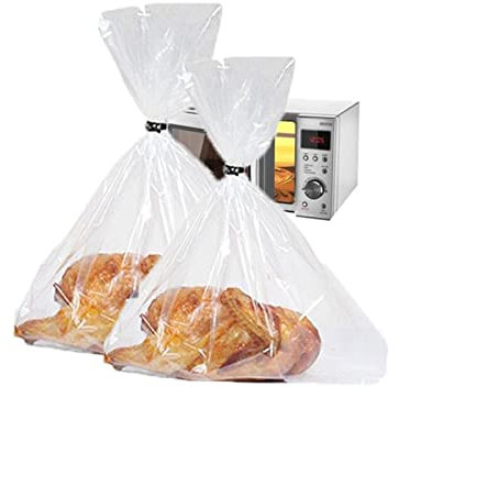 Truthahn Bratbeutel für Backofen Mikrowelle, Kochofen Hühnchenbeutel, mittelgroße Beutel, Geschmackssiegel, Kochbeutel, für Fleisch Geflügel Fisch Meeresfrüchte Gemüse (Color : 43 * 55cm-4pcs)