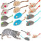 Dilightnews 12 Pièces Jouet en Peluche Catnip, Souris Jouets pour Chat, Jeu Interactif pour Chaton et Animaux Domestiques
