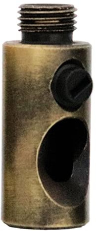 Art Deco Emporium Antique Brass Side Entry Cord Grip for Side Wiring of a Lampholder with Bottom Feed