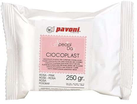 Zuckerpapier24® Modellier Schokolade von Pavoni Italia® 250 gramm (Pink) [cpra250]