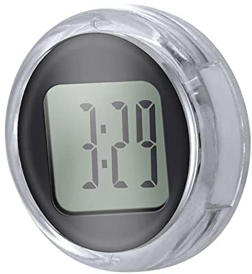 MagiDeal Universelle Mini-Motorrad-Uhr, wasserdicht, klebrig, auf Motorrad-Digitaluhr, Schwarz