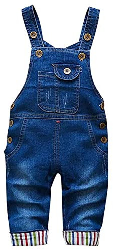 AOOPOO Salopette Jeans Bimbo Bambina Abbigliamento Bambino Tuta Neonata Pantaloni Lunghe Jeans Tuta Blu Denim Pantaloni Lunghe Jumpsuits