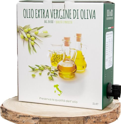 NovusPuglia - Olio Extravergine di Oliva - NUOVA PRODUZIONE - 100% ITALIANO - Di categoria superiore - Blend Coratina e Ogliarola (5 Litri)
