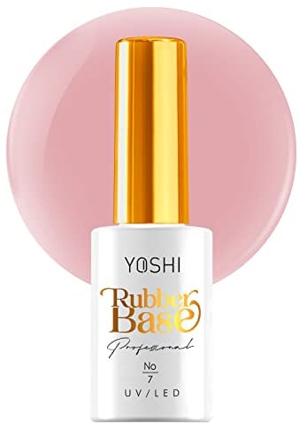 Yoshi Rubber Base 10 ml - Gummibasis für Nägel - Kautschuk Nagelbasis - UV Nagellack Basis - Langlebige Nägel - Professionell Builder Base - Elastische Nagel Grundierung - Pfirsich Rosa
