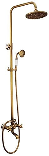 Duschset, Duschset, verstellbar, Kupfer-Duschbrause, Regenbrause, Messing, Badezimmer-Duscharmatur, Wandmontage, antiker Handbrausekopf, thermostatische Badewanne, Duscharmatur Decoration