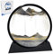 Kit d'art en forme de sable mouvant 3D avec mouvement liquide - Sablier 3D - Paysage de sable profond - Kit d'art rond en verre coulant - Cadre de sable fluide - Décoration de bureau pour la maison et