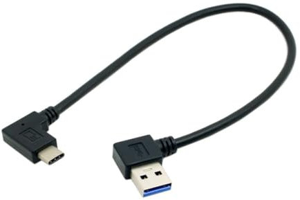 chenyang USB 3.0 auf USB C 90 Grad links abgewinkeltes Datenverlängerungskabel für Tablet Handy Festplatte