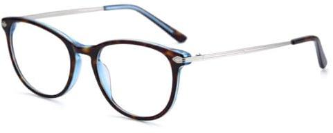 ZENOTTIC Vintage Runden Brillenrahmen Nerdbrille Ohne Sehstärke Retro Klare Linse Gläser für Damen und Herren