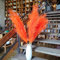 penepico Künstliches orangefarbenes Pampasgras, hoch, 8 Stück, 110 cm, große künstliche Pampasblumen, flauschig, Lange künstliche Federblumen für Boho-Hochzeitsdekorationen, Wohnzimmerdekorationen