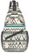 Dwrepo Boho Triangel Streifen Druck Kreuz Brusttasche Crossbody Rucksack Sling Schultertasche Reise Wandern Daypack Radfahren Tasche, Schwarz, One Size, Sling Rucksäcke, Schwarz, EinheitsgröÃŸe