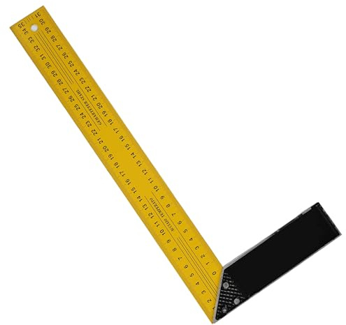 BEGRIS® Anschlagwinkel mit Teilung, Schreinerwinkel 35 cm, Albuminwinkel leicht und beschädigungssicher, Tischlerwinkel, Zimmermannswinkel