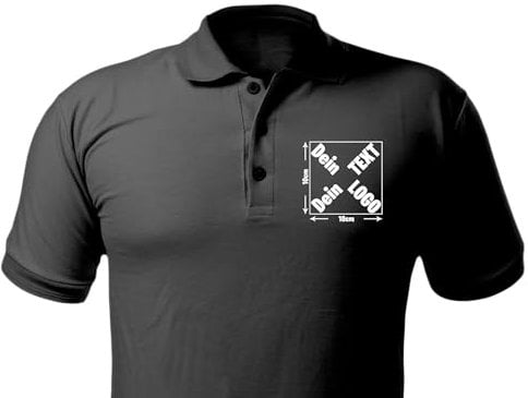 Personalisierte Bügelbild 10 Stück mit 10 x 10 cm für Firmenlogo, Vereinslogo oder Eigenes Logo & Text – Einfach Aufbügelbares Transferbild für Polos,T-Shirts, Hoodies Aufbügler Transfer Partnerlook