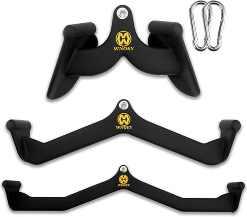 Lat Pull Down Bar, LAT Pulldown Attachments T-bar V-bar,Pull Down Bar with Ergonomic Handle, Tricep Bar Back Strength Training Handle, Grips Cable Back Attachments for Home Gym (33Inch+23Inch+13Inch)