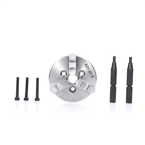 Drehfutter K01-80B 80 mm 3 Zoll 3 Backen manuelles selbstzentrierendes umkehrbares Mini-Spannfutter for CNC