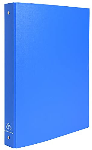 Exacompta - 51471E - Karton mit 20 starren Ordnern aus PP - 4 runde Ringe Durchmesser 30 mm - Rücken 40 mm - Außenmaße 32 x 26 cm - Ordnerformat A4 - Farbe: hellblau