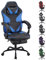 Play haha.Gaming chair Office chair Swivel chair Computer chair Work chair Desk chair Ergonomic Chair Racing chair Leather chair Video game chairs (Blue,With footrest)